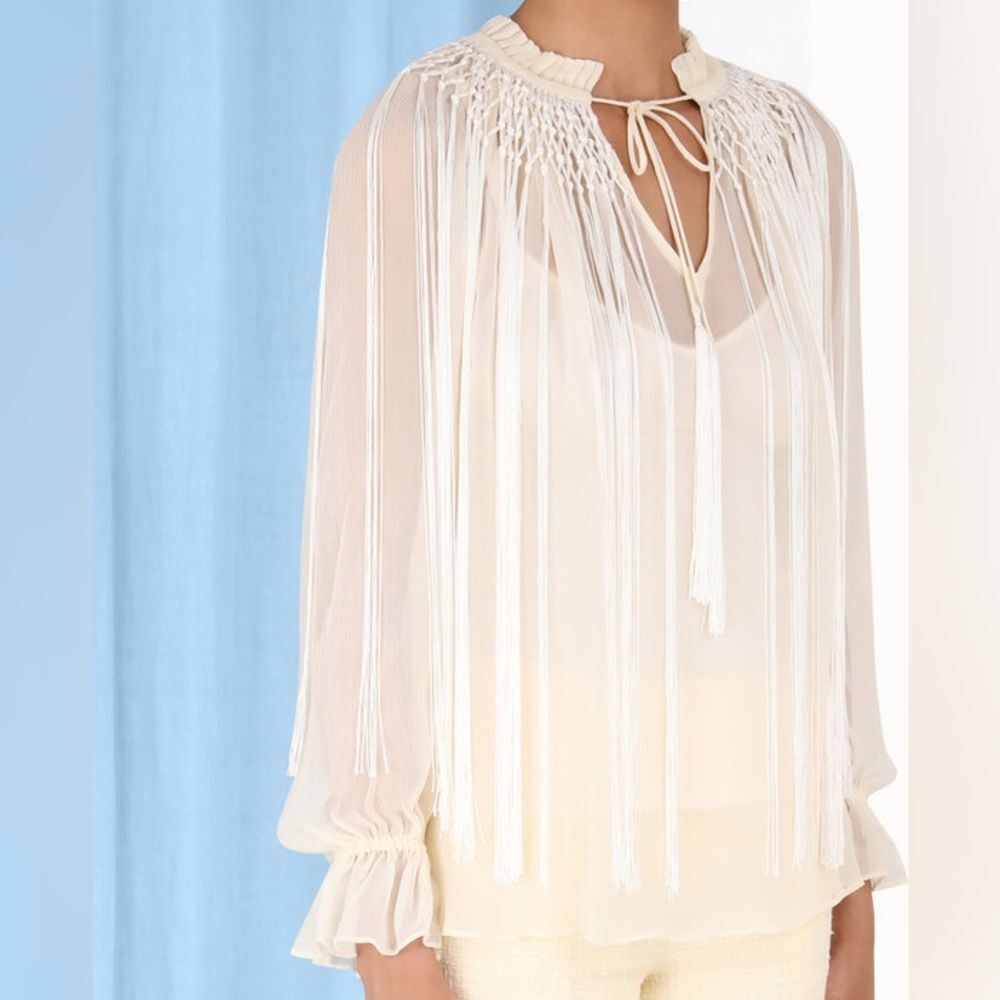 Elegant Cream Women's Top